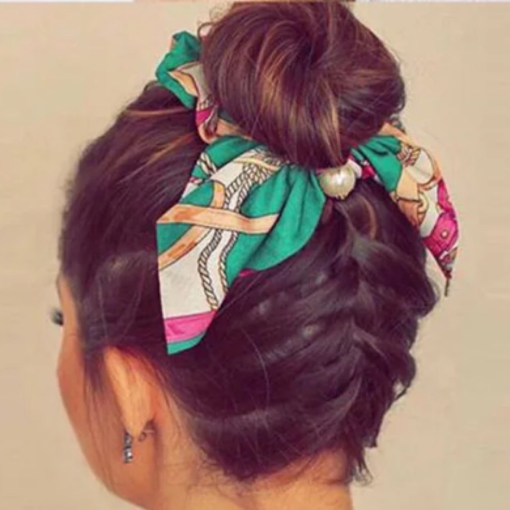 Chiffon Bowknot Silk Hair Scrunchies